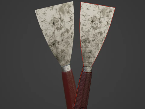 Industrial Spatula 02 3D Model