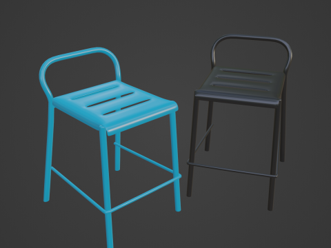 Modern Stool B 01 3D Модель