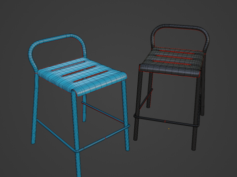 Modern Stool B 01 3D Модель