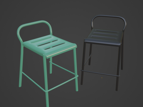Modern Stool B 02 3D मॉडल