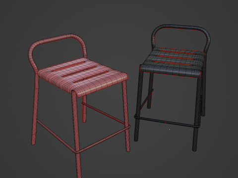 Modern Stool B 03 Modelo 3D