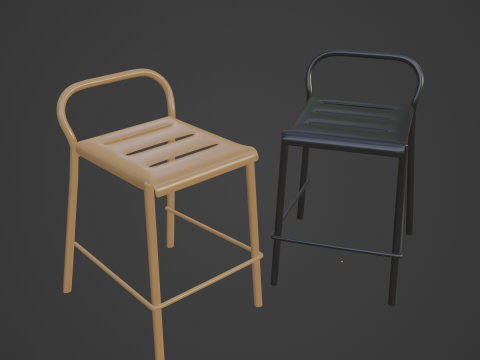 Modern Stool B 04 3D मॉडल