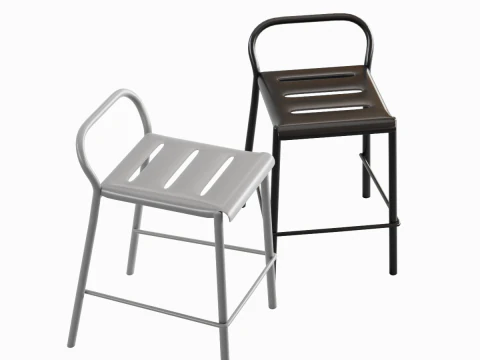 Modern Stool B 05 3D Model