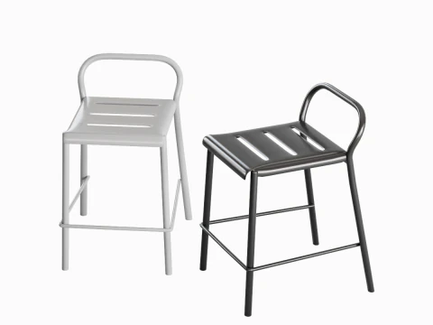 Modern Stool B 05 3D Model