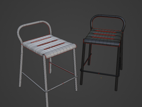 Modern Stool B 05 Model 3D