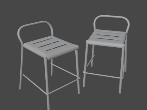 Modern Stool B 05 Model 3D