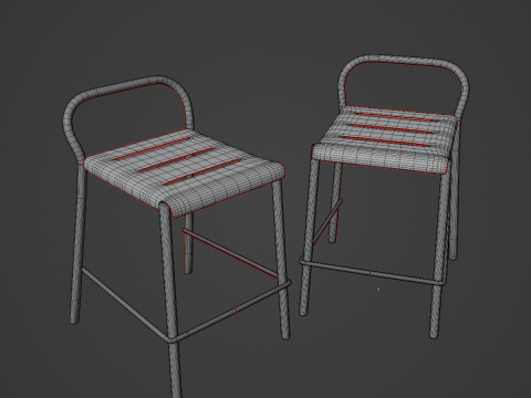 Modern Stool B 05 Model 3D