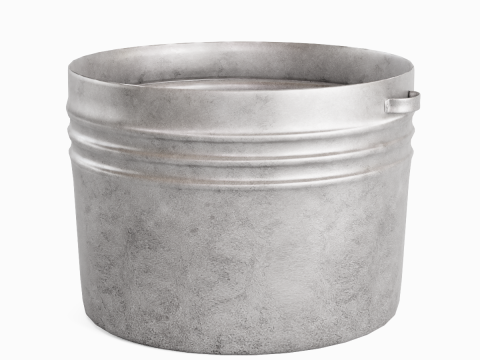Medieval Metal Basin 01 3D Model