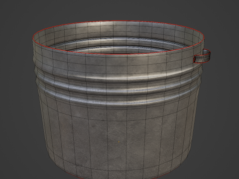 Medieval Metal Basin 01 3D Model