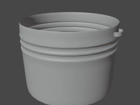 Medieval Metal Basin 01 3D Model