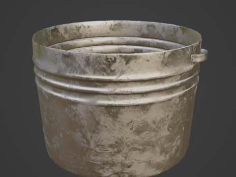 Medieval Metal Basin 02 Modelo 3D