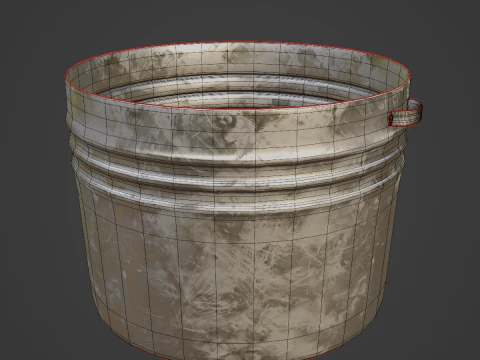 Medieval Metal Basin 02 3D Model