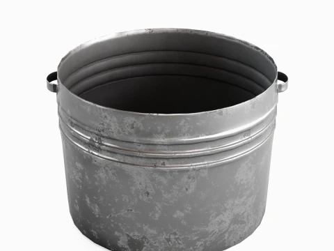 Middeleeuwse metalen wastafel 03 3D Model