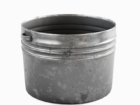 Bacia Met&aacute;lica Medieval 03 Modelo 3D