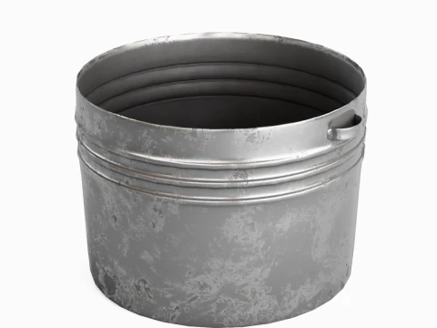 Bacia Met&aacute;lica Medieval 03 Modelo 3D