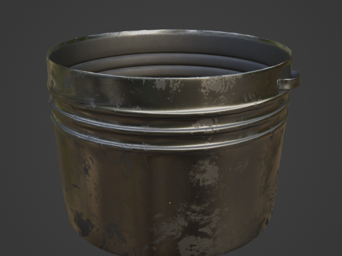 Medieval Metal Basin 03 3D Model