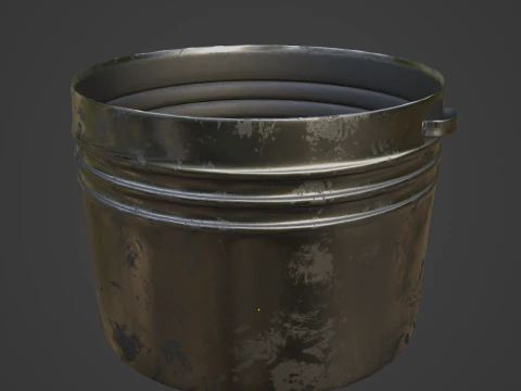 Bacia Met&aacute;lica Medieval 03 Modelo 3D