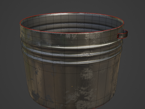 Medieval Metal Basin 03 3D Model