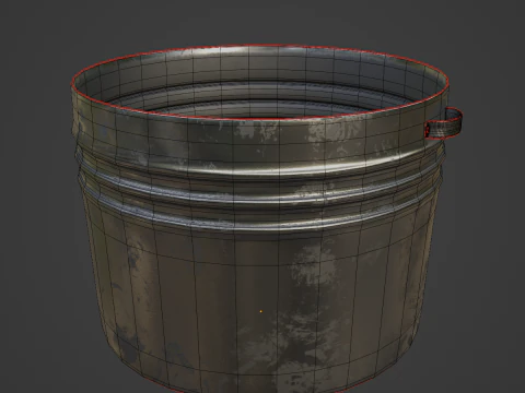 Bacia Met&aacute;lica Medieval 03 Modelo 3D