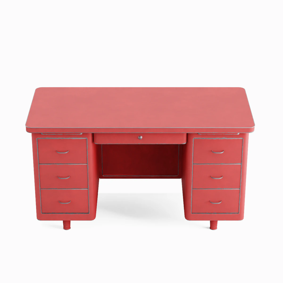 Metal Desk 01 3D Model .c4d .max .obj .3ds .fbx .stl .blend