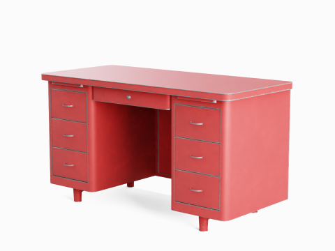 Metal Desk 01 3D Модель