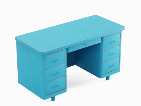 Metal Desk 02 Modelo 3D