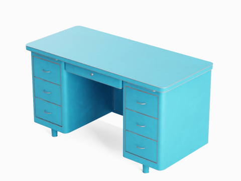 Metal Desk 02 Modelo 3D