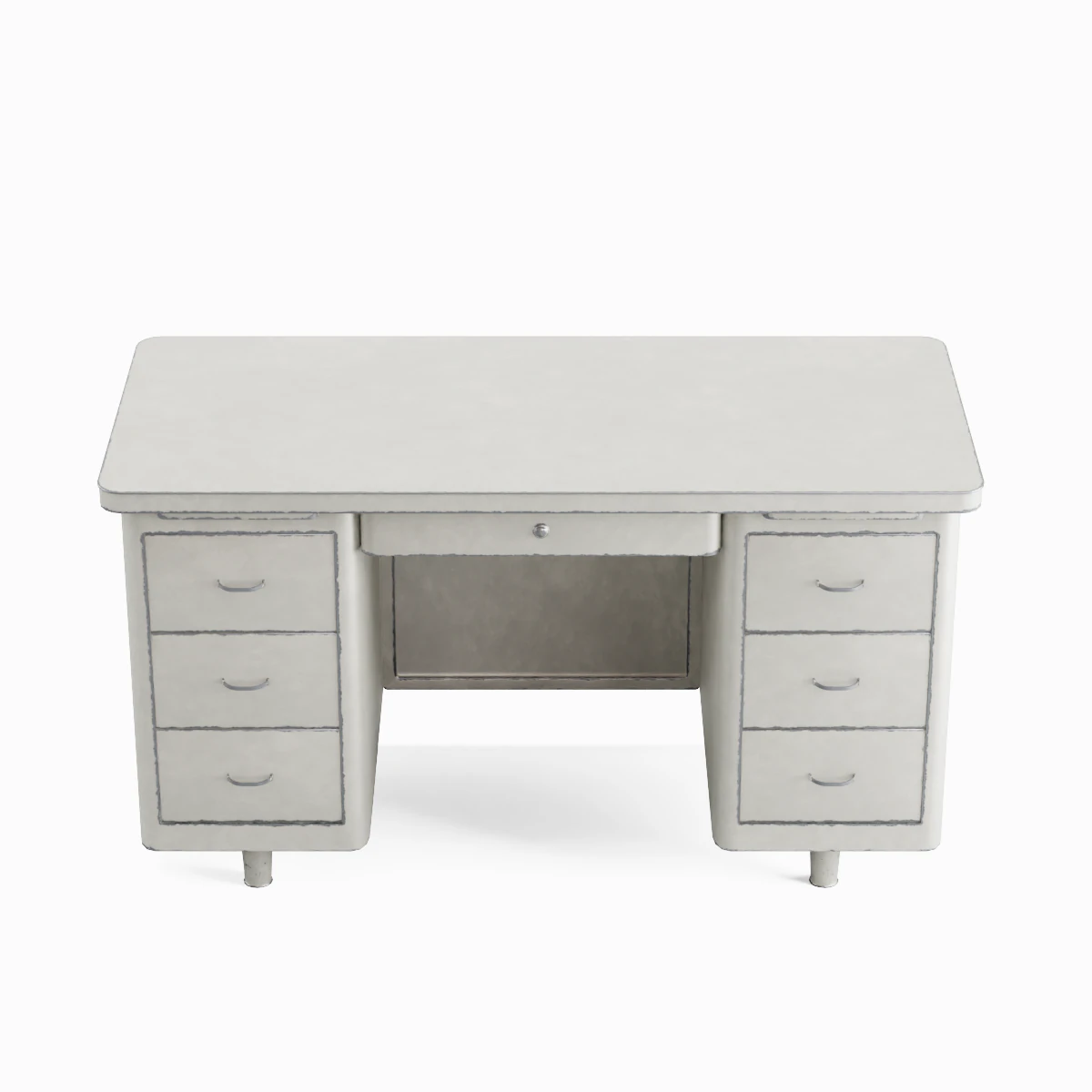 Metal Desk 04 3D Model .c4d .max .obj .3ds .fbx .stl .blend 