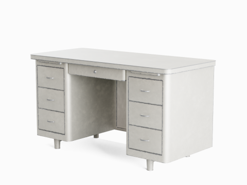 Metal Desk 04 3D Model