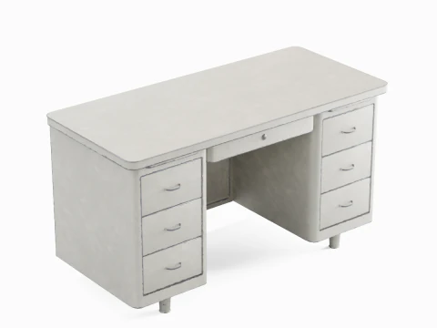 Metal Desk 04 3D Model