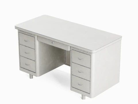 Metal Desk 04 3D Model