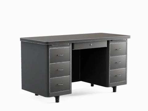 Metal Desk 05 3D Model