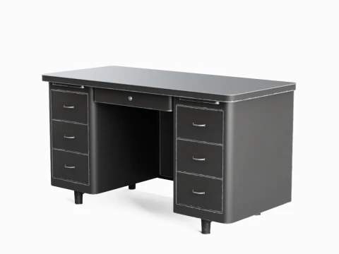 Metal Desk 05 3D Model