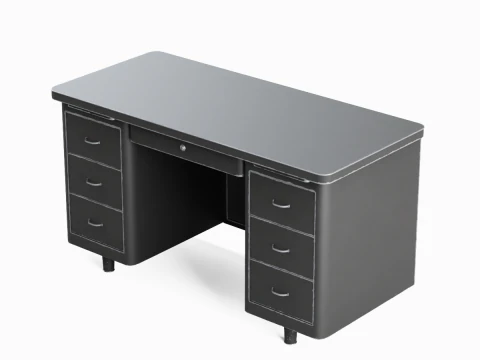 Metal Desk 05 3D Model