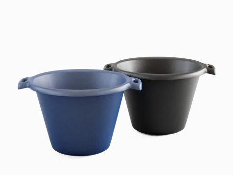 Plastic Basin with Holder 01 3D Model