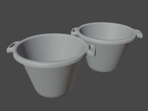 Plastic Basin with Holder 01 3D-Modell