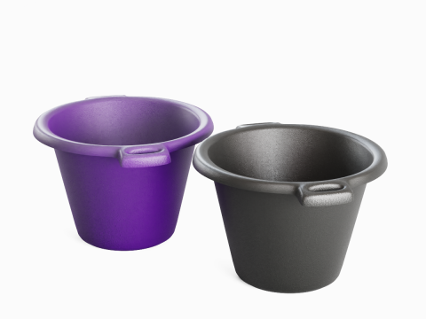 Plastic Basin with Holder 02 3D Model