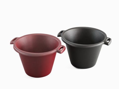 Plastic Basin with Holder 03 3D Model