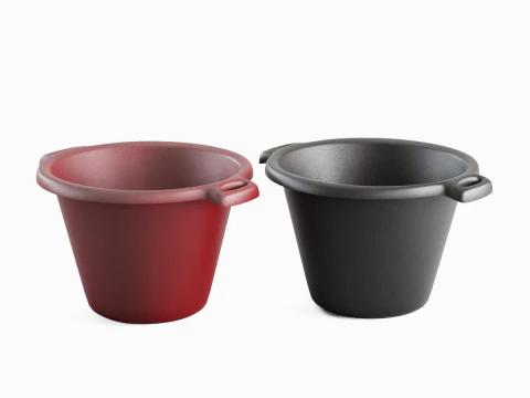 Plastic Basin with Holder 03 3D Model