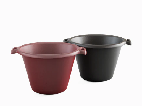 Plastic Basin with Holder 03 3D Model