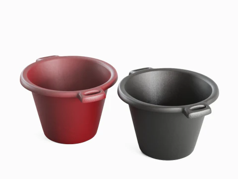 Plastic Basin with Holder 03 3D Model