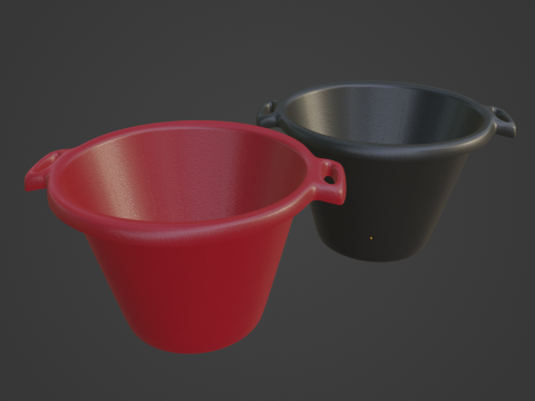 Plastic Basin with Holder 03 Model 3D