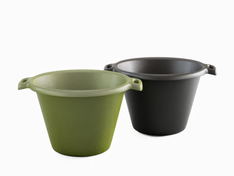 Plastic Basin with Holder 04 3D Model