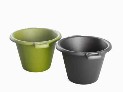 Plastic Basin with Holder 04 3D Model