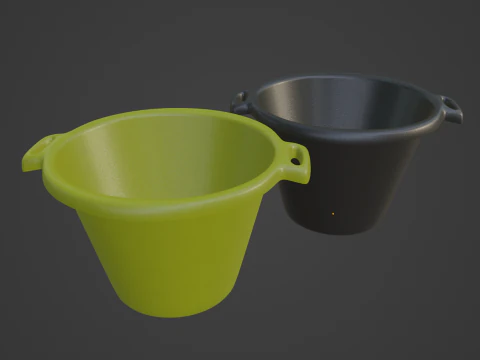 Plastic Basin with Holder 04 3D Model