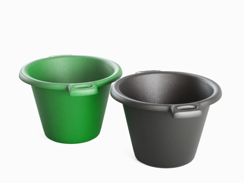 Plastic Basin with Holder 05 3D Model