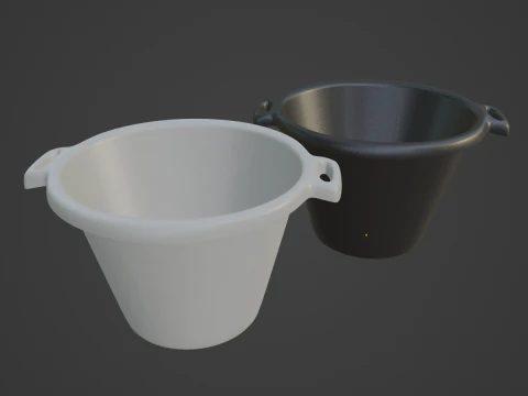 Plastic Basin with Holder 06 3D Model