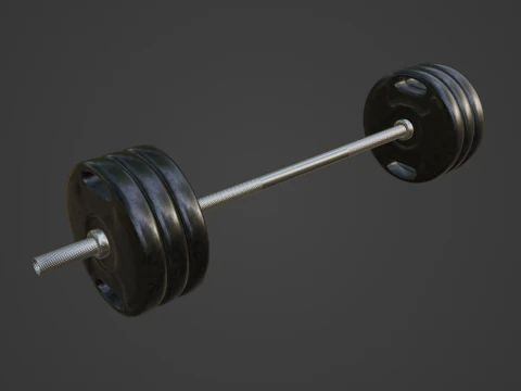 Techno Gym Langhantel 01 3D Modell