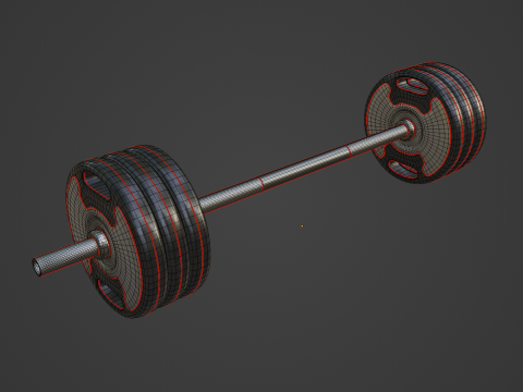 Techno Gym Barbell 02 Model 3D