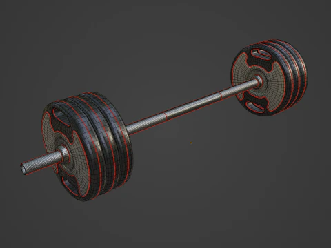 Techno Gym 杠铃 02 3D 模型